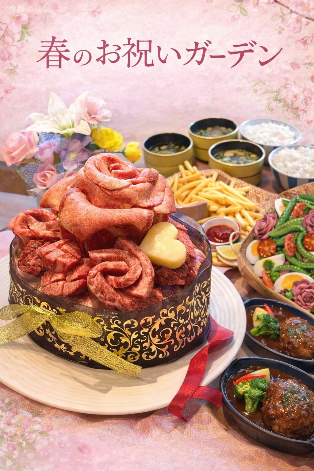 新田町店期間限定「お祝いガーデンセット」　　　　　　　　　　　　　　　（※チケット2枚のご購入が必要です）